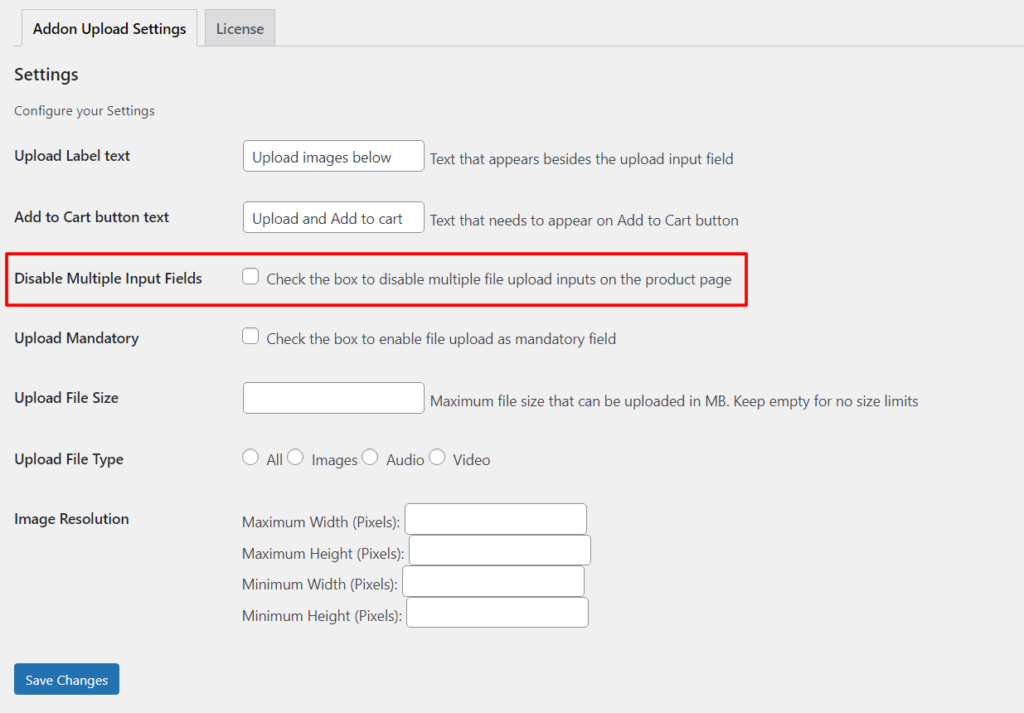 Disable Multiple Input Fields